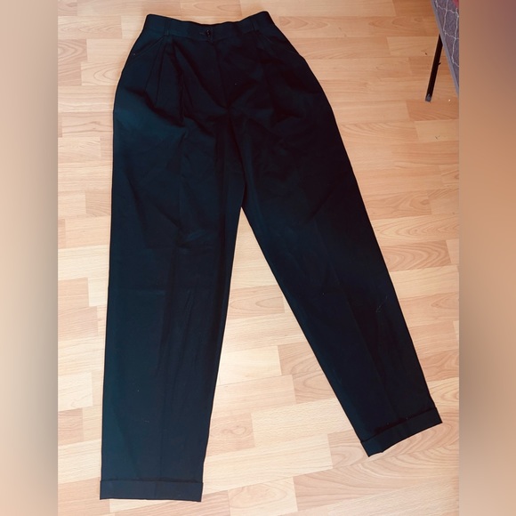 Vintage 60s Amen Wardy Audrey Hepburn Pleated Mod chanel style Black Pant - Picture 5 of 13